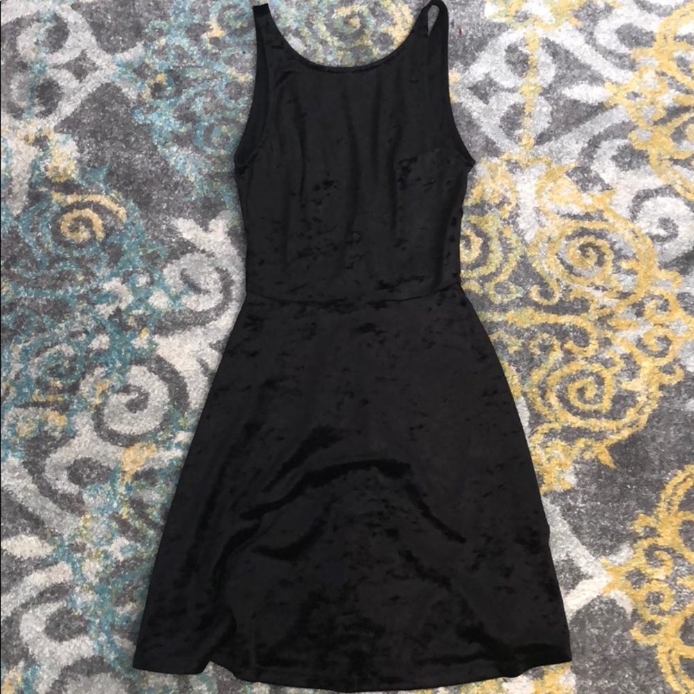 Velvet skater Mini Dress